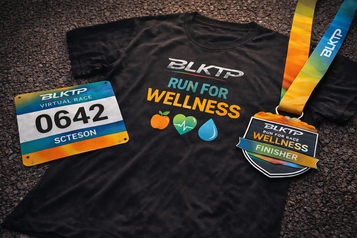 BLKTP Run For Wellness – Virtual Race Kit